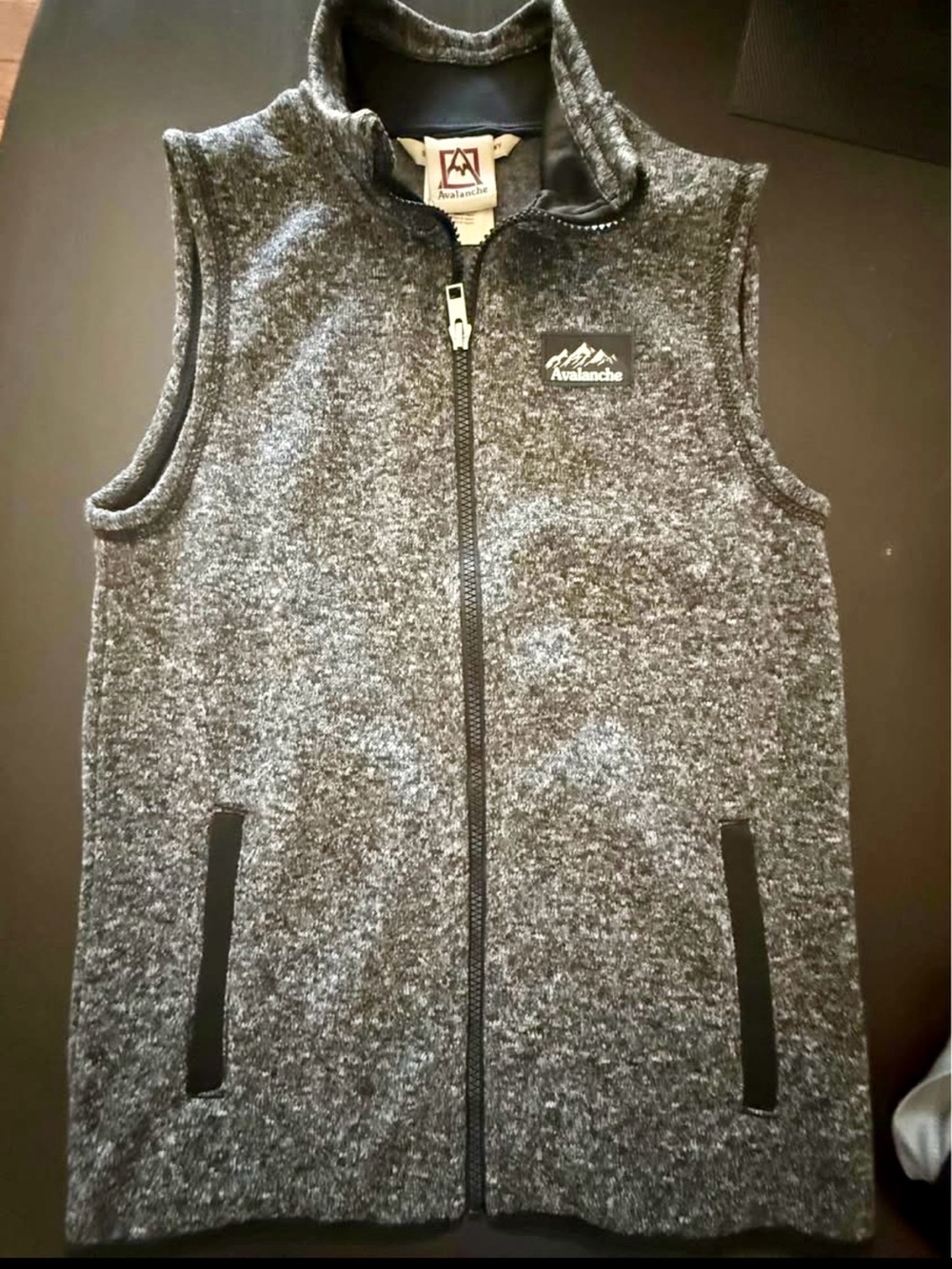 Avalanche Gray Full-Zip Fleece Vest Size 10/12